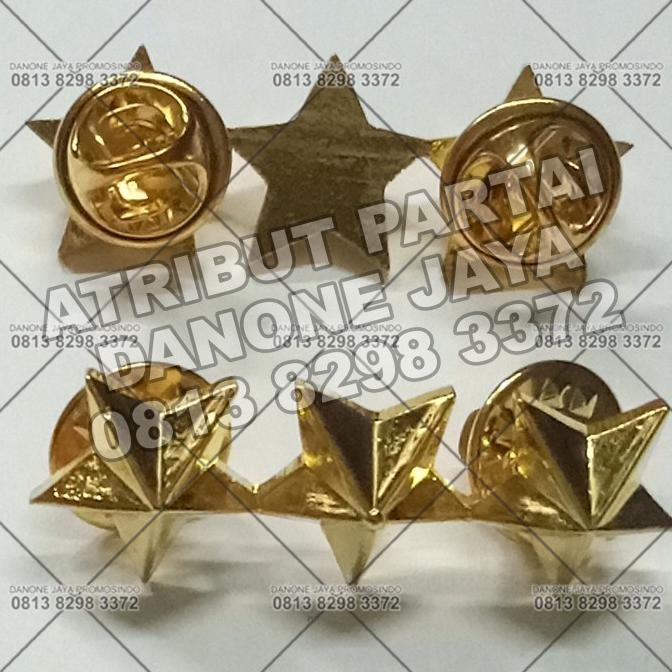 Ready (Siap Kirim) Pin Bintang Tiga Untuk Kerah