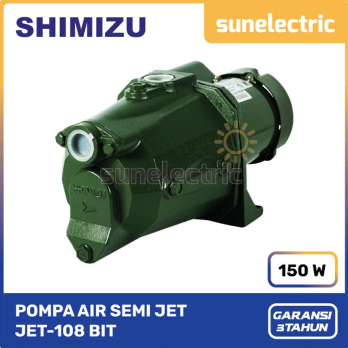 Shimizu JET-108 Pompa Air Semi Jet (150 W) Daya Hisap 11 Meter