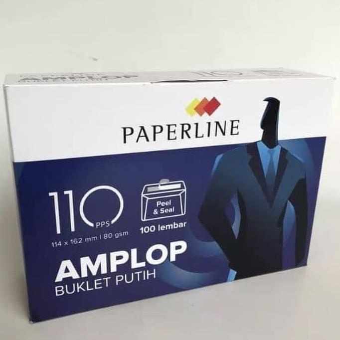 

100 Lembar Amplop Putih Sedang 110 Paperline 114 X 162 Mm Kode 342