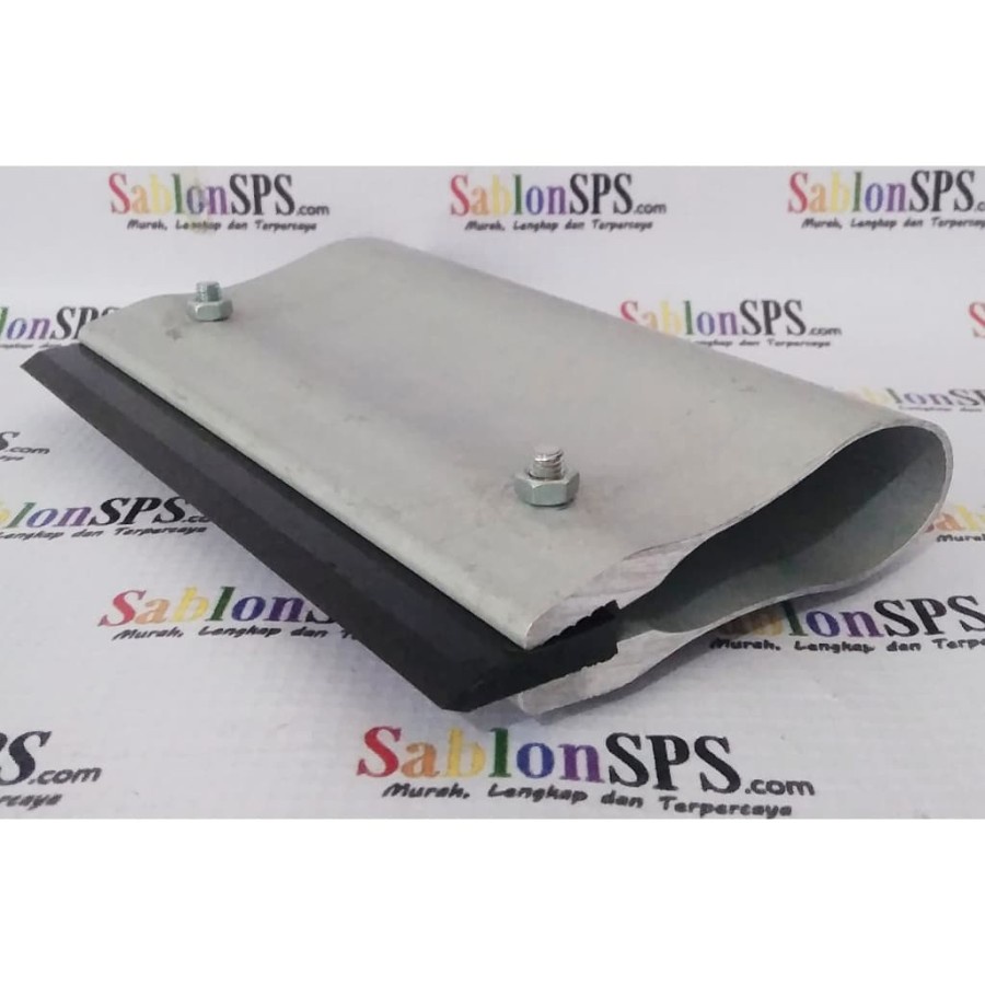 Gagang Rakel Kecil Alumunium BL 20cm+Rakel Hitam Lancip Sablon