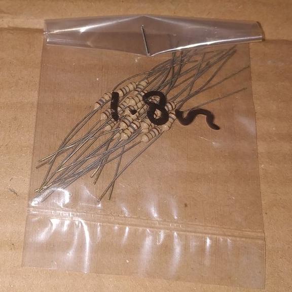 R 1.8 Ohm 0.25W 5 Persen 20 Pcs Resistor 1 Ohm 8 0.25 W 5 Persen 20 Pcs