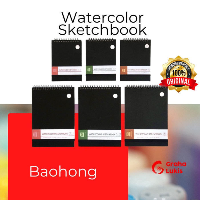 

Promo Baohong Watercolor Sketchbook Academy Spiral Cotton 300Gsm Terbaru