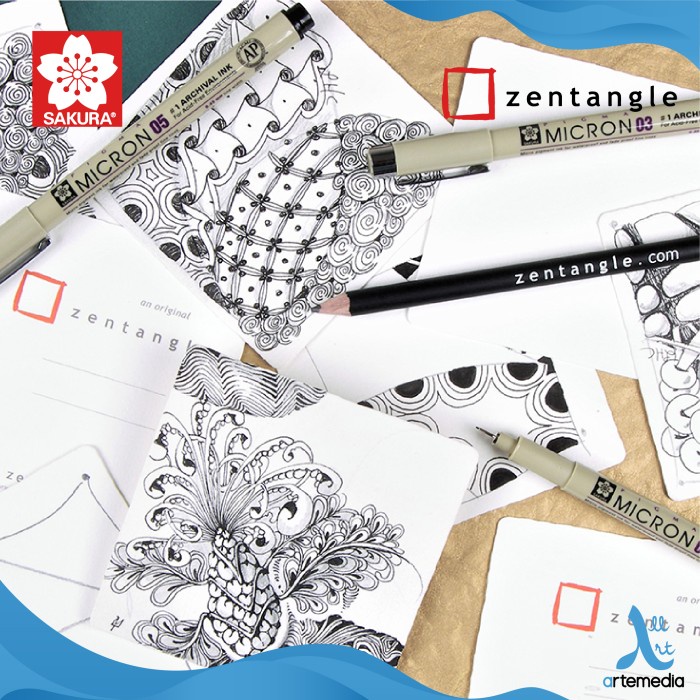 

New Drawing Pen Sakura Zentangle Set Pigma Micron Pulpen Gambar _.