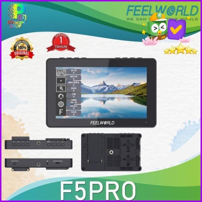 Promo Feelworld F5 Pro 5.5 Inch Touch Screen Camera Field Monitor Ips Fhd