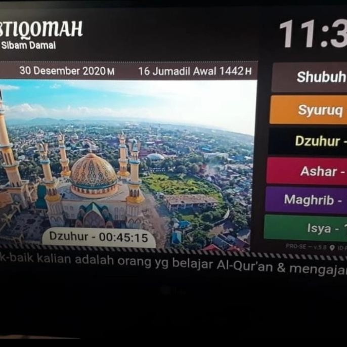 Promo Ready Jam Masjid Digital Modern Tv Led - Jws Jam Sholat Digital Tv Led