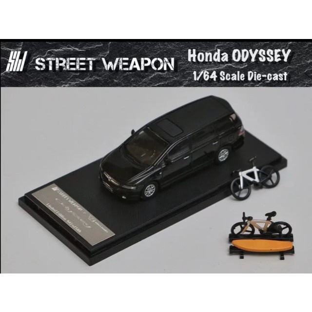 MUST HAVE STREET WEAPON 64 HONDA ODYSSEY BLACK W/ ROOFRACK & 2 BICYCLES TERMURAH
