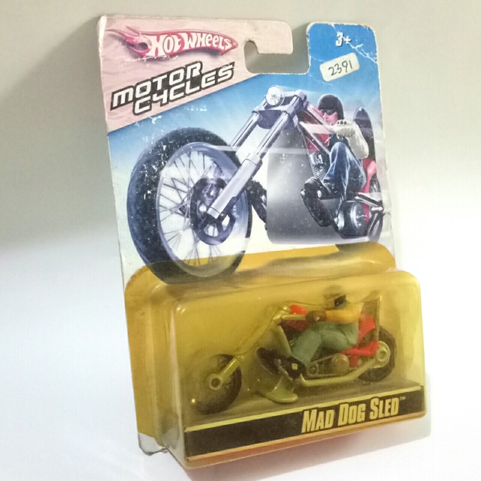 PROMO HOT WHEELS RARE MOTORCYCLES MAD DOG SLED MOTOR FIGURE HOTWHEELS LANGKA TERBARU