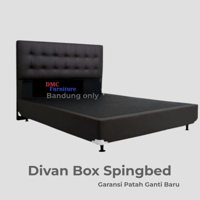 Dipan Divan Kasur 120x200 Full Sandaran Springbed Rangka Bandung