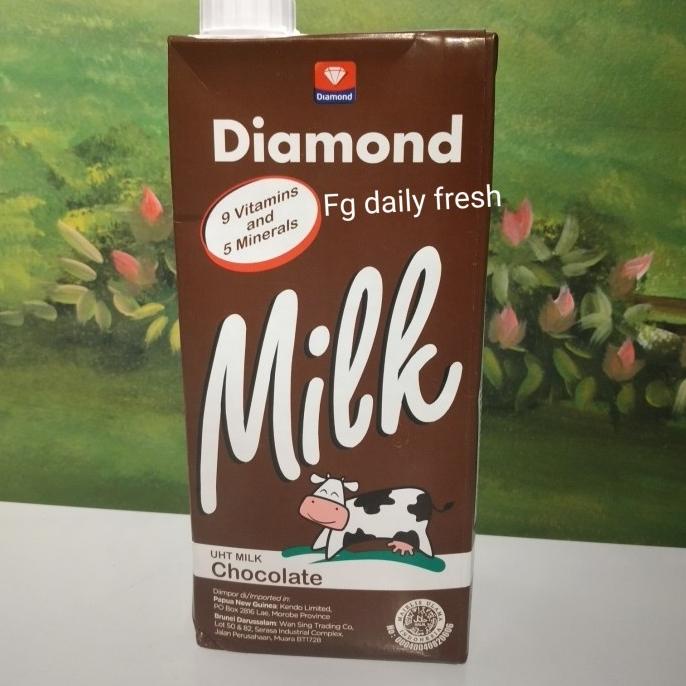 

susu diamond full cream uht 1 liter/dus isi 6&12 khusus gojek dan grab