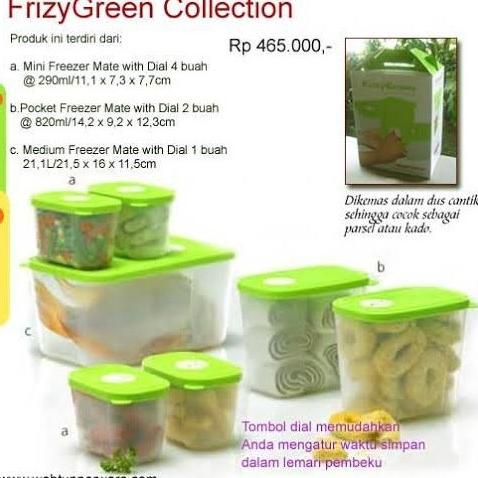 Tupperware Frizy Green Collection Toples Kulkas Jajananlokalibu