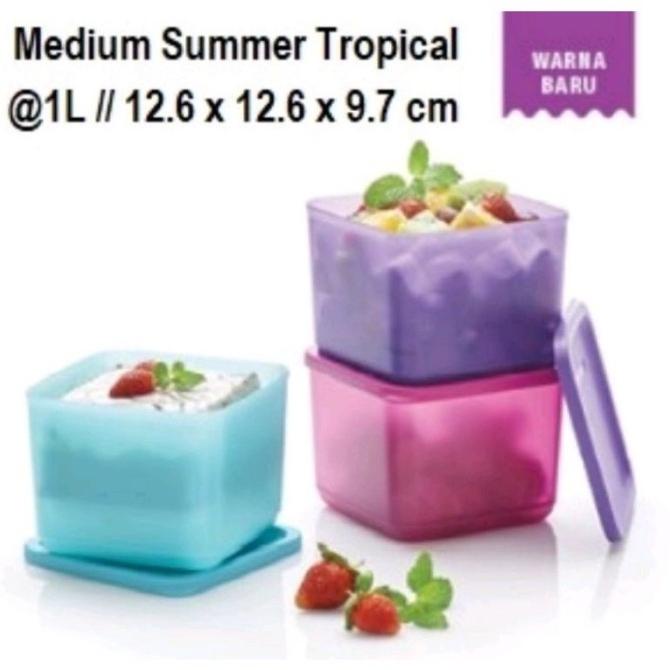 Toples Tupperware Medium Summer Tropical / Fresh (3Pcs) Jajananlokalibu