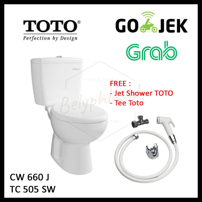 Terbaru Cw 660 J Kloset Duduk Toto 23 Cm Dual Flush ( Bandung Only ) Terbaik