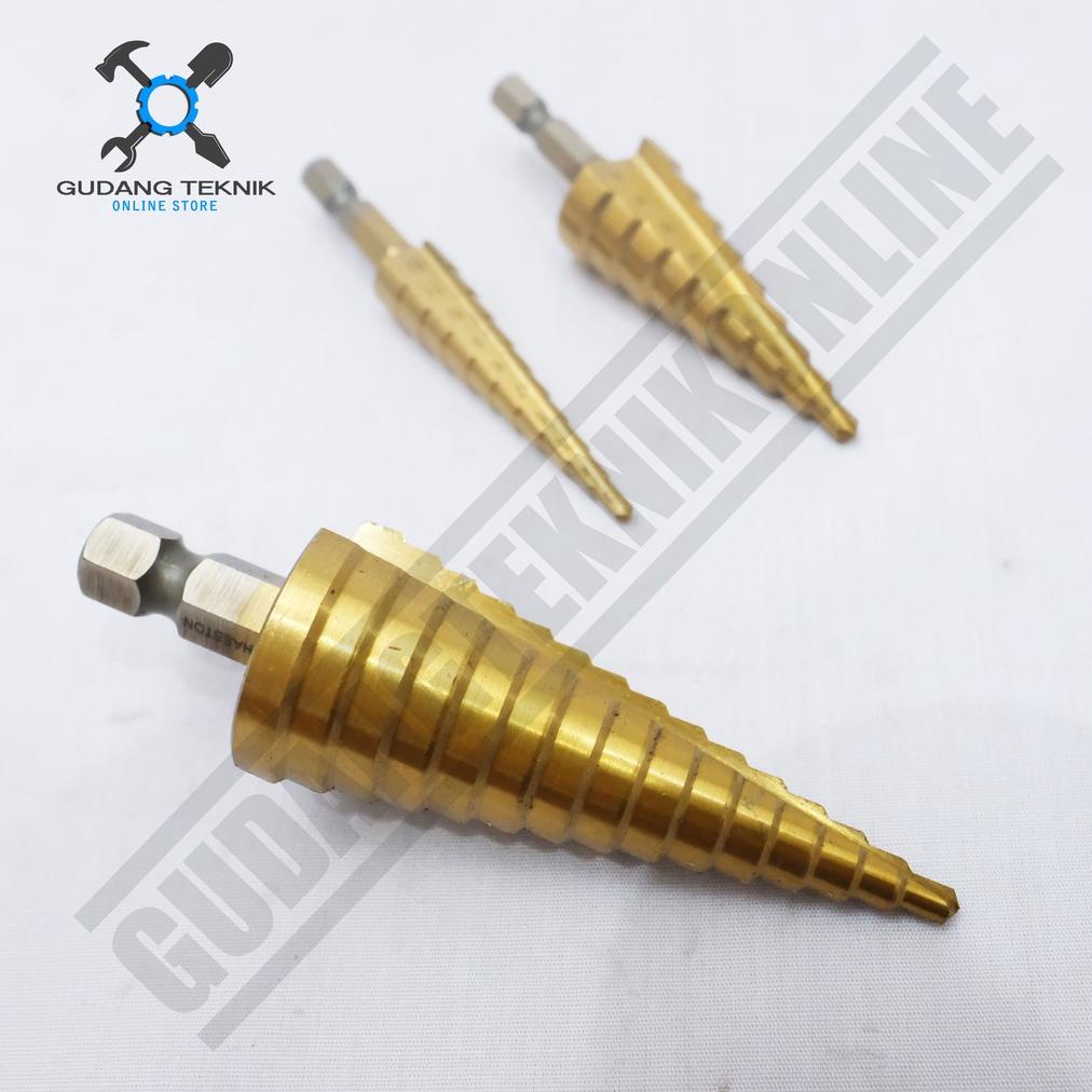 Berkualitas Mata Bor Pagoda Step 3-12mm 4-20mm 4-32mm HASSTON PROHEX / Step Drill 3-12 4-20 4-32 mm 