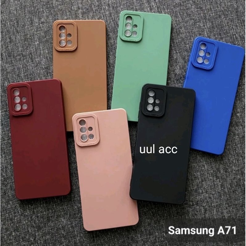 SoftCase Casing Samsung A71 4G Silikon MaCaron Pro Camera Pelindung Belakang hp Bahan Full Karet