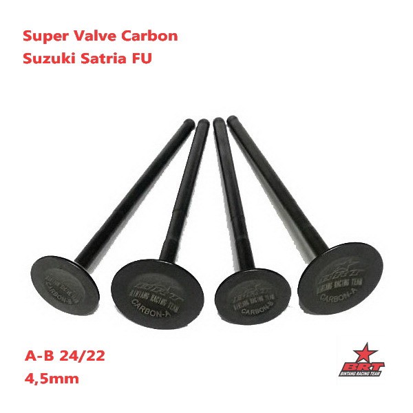 Cod Klep Brt Suzuki Satria Fu 4,5Mm A-B 24/22 Carbon Racing Valve Kode Hm235