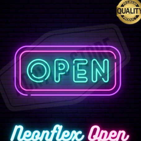 

neon flex open sign