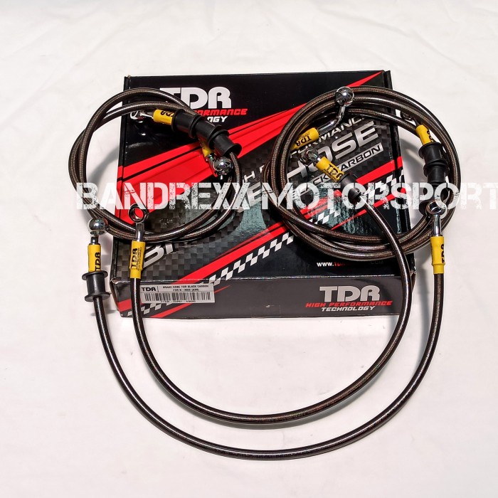 Selang Rem TDR Racing Black Carbon For Yamaha Nmax Abs - Nmax 2020 Abs