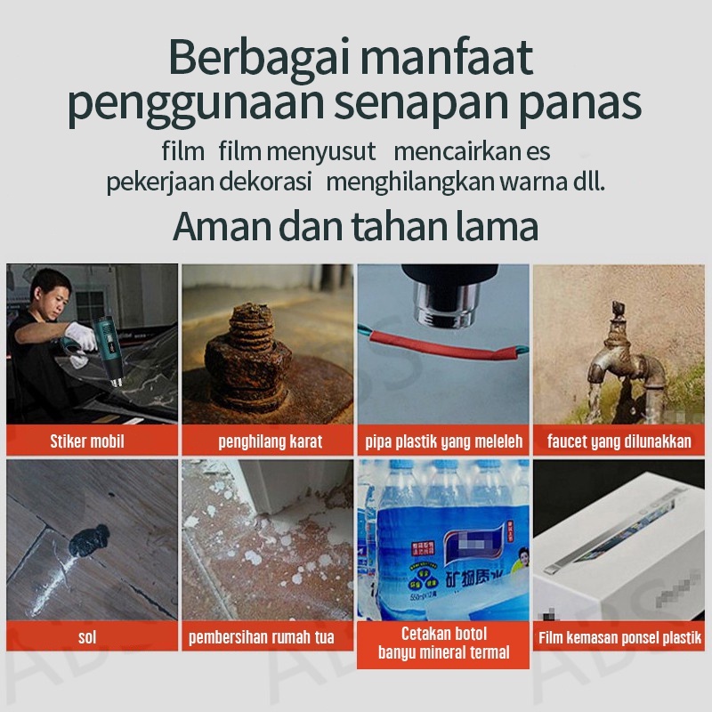 Kairos Hot Gun / Hot Air Gun / Heat Gun Hijau / Pemanas Skotlet / Pemanas Stiker Heat Gun Pemanas