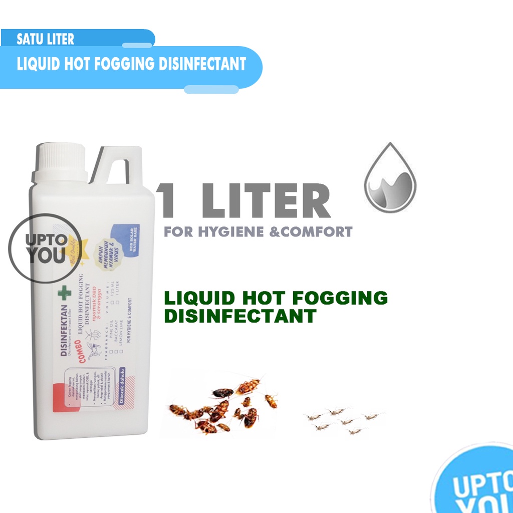 Cairan Fogging Disinfektan Combo Dengan Obat Nyamuk Dbd - Kecoa, Serangga -Fogging Liqu 1 Liter