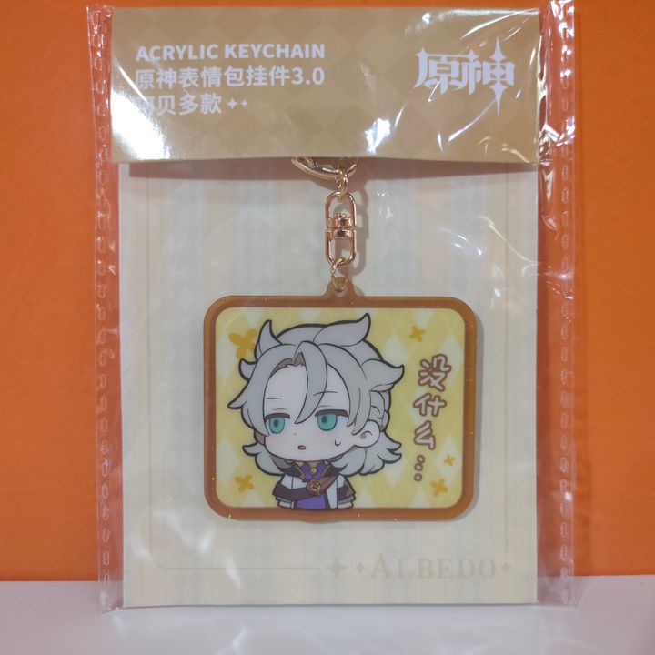 Albedo Emoticon Acrylic Key Chain 6,2cm - Genshin Impact