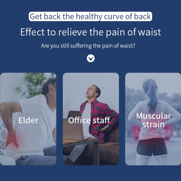 Lumbar traction massager alat pijat terapi pinggang saraf Erin MI