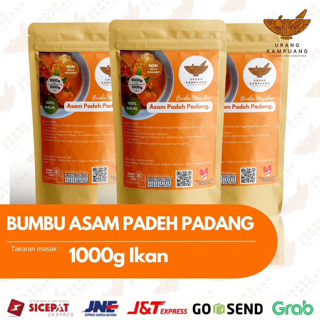 

Bumbu Asam Padeh Padang 1000g Ikan Non MSG dan Pengawet Urang Kampuang Food