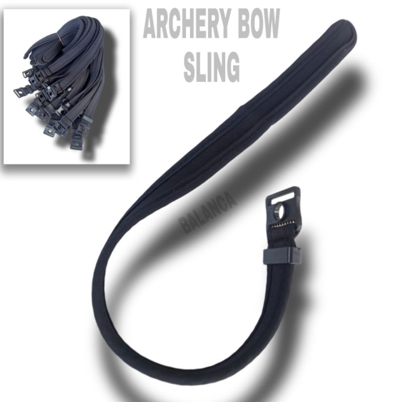 Wrist Sling Strap Compound Bow HOYT POLOS HITAM adjustable - Archery Bow Sling - Compound