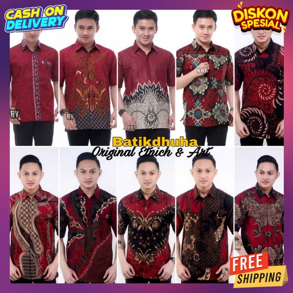 Ksmeja Kekinian Tunangan Kemejq Formal Kemeja Batik Pria Prua Modern Barik Dewasa Natik Sinoman Kmja