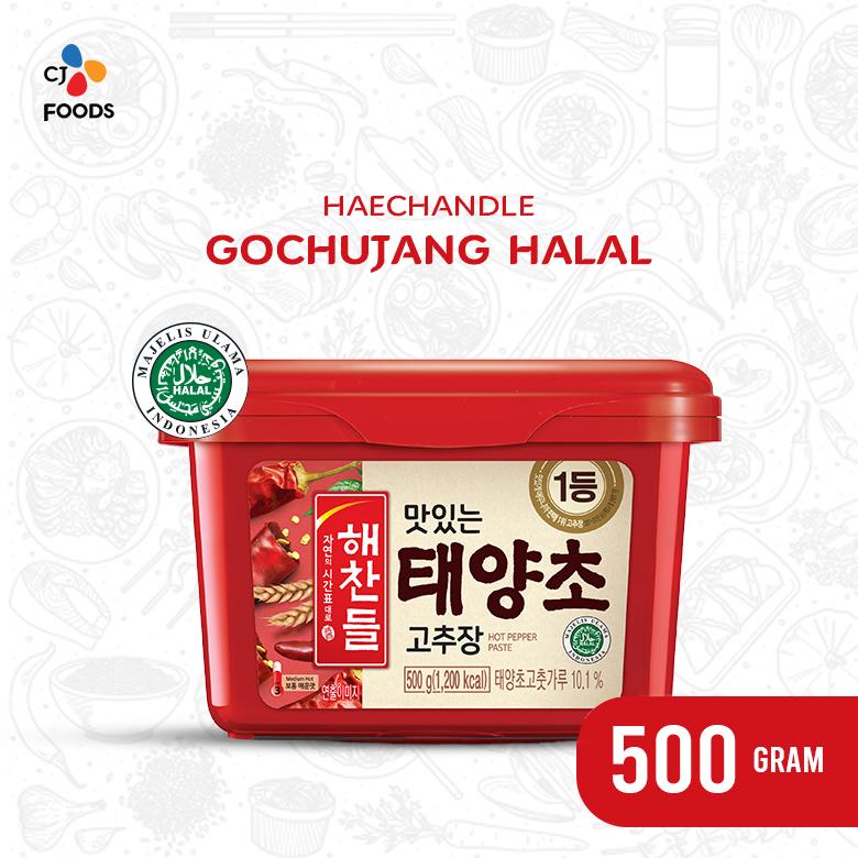 

Cod Haechandle Saus Gochujang Halal Mui / Pasta Cabai Korea 500 Gram Halal Mui Viral