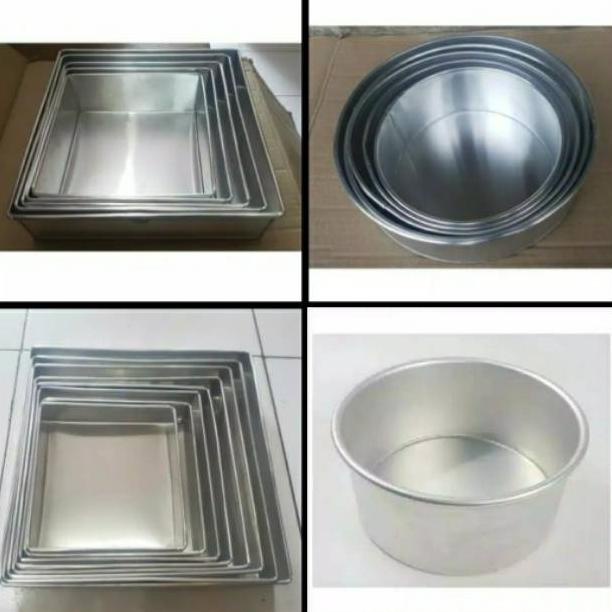 Loyang Kotak bulat / Loyang Kue Lapis / Loyang Bolu / Loyang Bulat Press tanpa sambungan