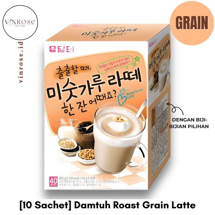 

Buruan serbu] [10 Sachet] Damtuh Roast Grain Latte Korea/ Minuman Energi