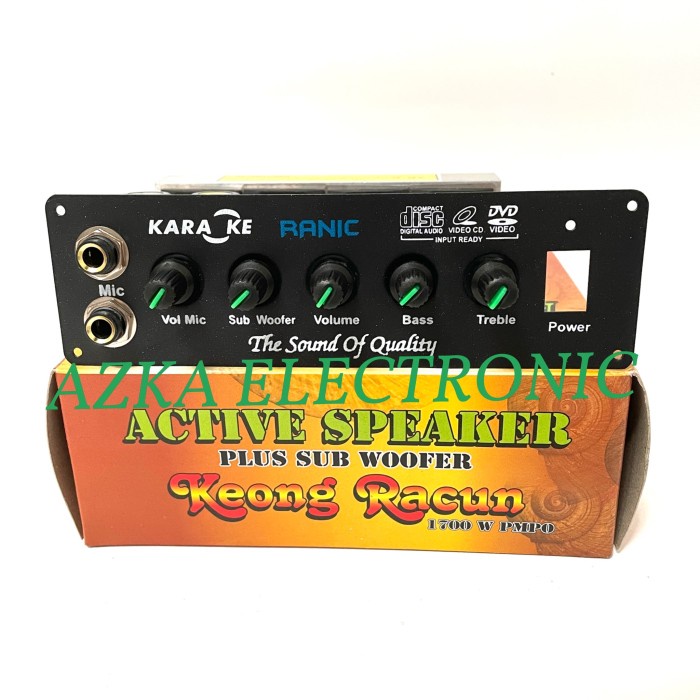 Kit Power Amplifier Speaker Aktif Stereo Plus Subwoofer 1700W Pmpo