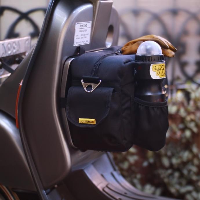 TAS BAGASI VESPA SUPERSODA SCOOTER WARNA HITAM Megavia Motor