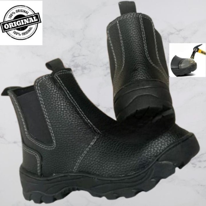 SEPATU SAFETY SLIP ON PRIA KING GREGOR KERJA PABRIK KITCHEN PDL PDH T ORIGINAL