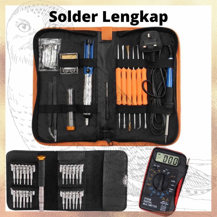 Promo Solder Lengkap Solder Elektronik Solder Set Peralatan Solder Paket 6 Terbaru