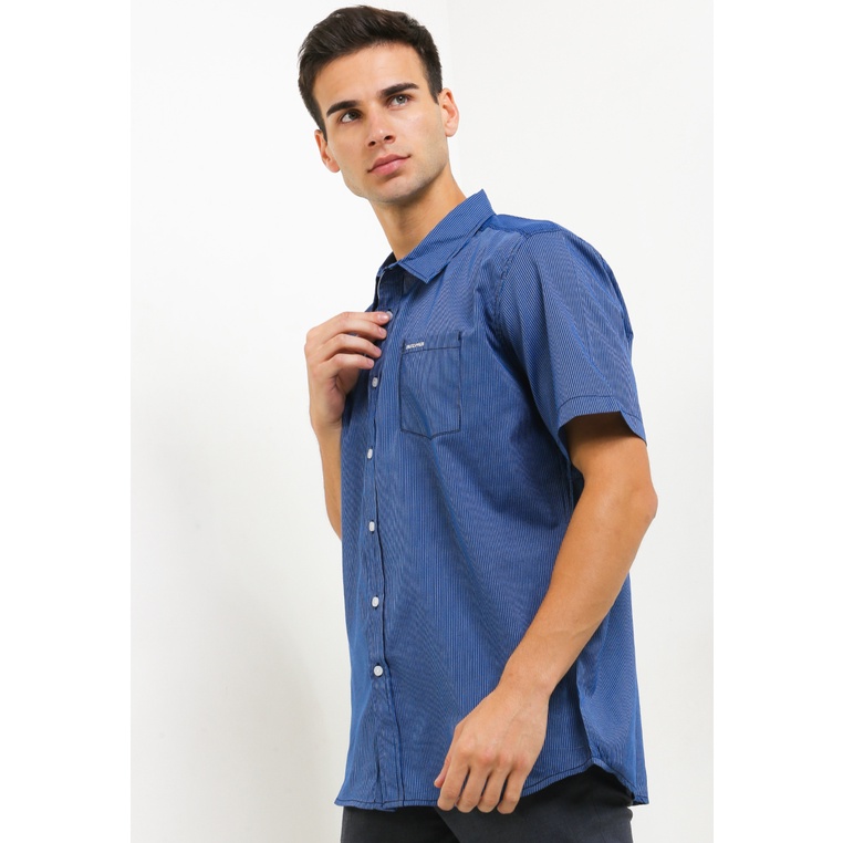 Kemeja Bruno Premi Original Pria Pakaian Warna biru 100% Asli Nyaman S2058D Cowo Klasik Katun Motif 