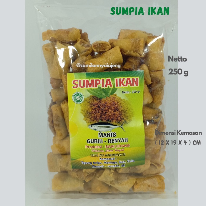 

Sumpia Ikan Spring Roll Manis Gurih Asin Asli Khas Kebumen