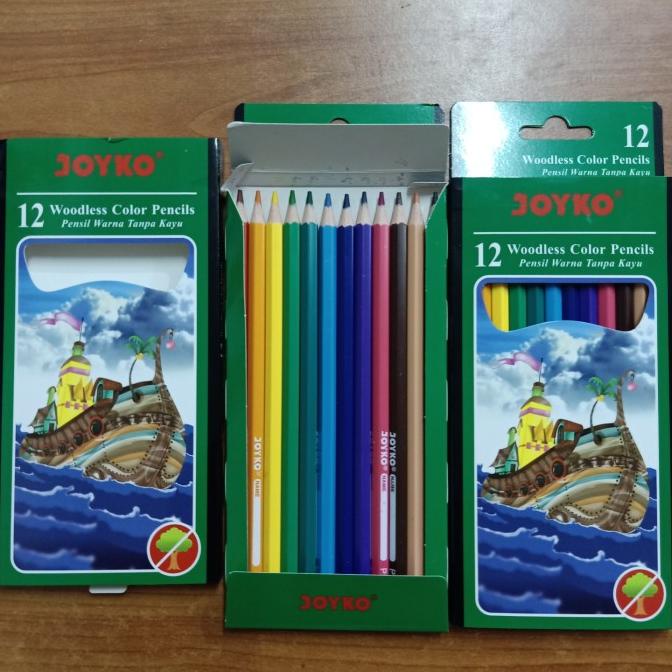 

Pensil Warna Tanpa Kayu Joyko 12 Warna / 24 Warna Woodles Color Pencil Kode 981