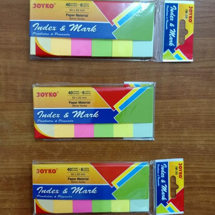 

Index Mark Pembatas Penanda Buku Kertas Sticky Notes Kecil 6 Warna Kode 204