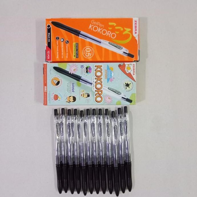 

Pen Gel Zebra Kokoro 0.5 Hitam Kode 36