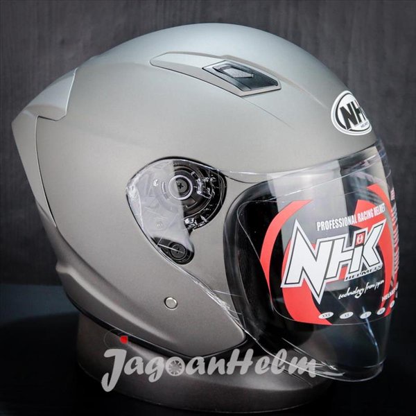 Nhk Helm R1 Elite Solid Grey Doff Single Visor