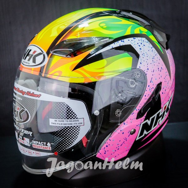 Nhk Helm R1 Karel Winter - Black Pink - R-1 Double Visor