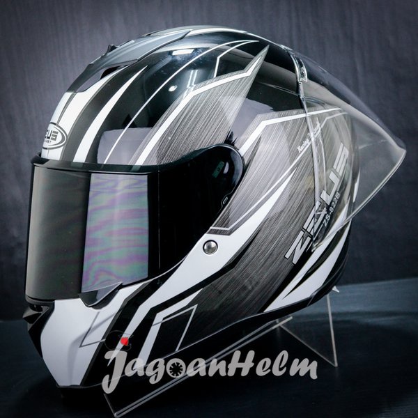Zeus Helm Zs822B-Black Ao21- Zs822 - Flat Visor - Spoiler