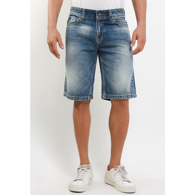 Celana Jeans Lois Original Pria Bawahan Kancing dan resleting depan 100% Asli Modern Fashion Shorts Denim Pants CFD049F Man Easy