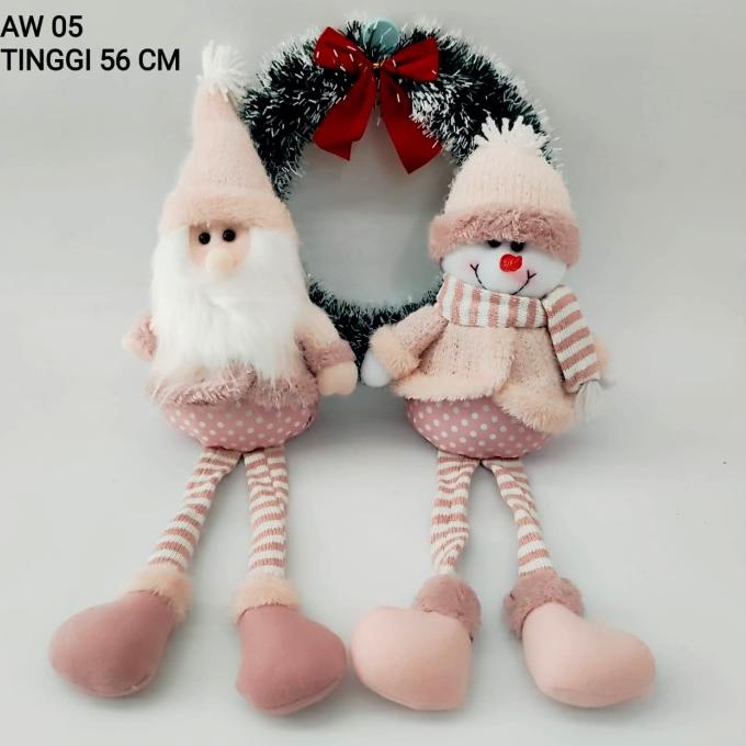 

Boneka Duduk Kaki Panjang Pastel Pink Color Kado Hampers Natal Unik Stok Terbatas