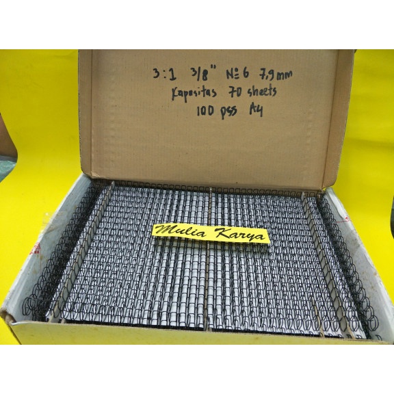 

Spiral Kawat Jilid A4 No. 6 ukuran 3/8" 7.9 mm