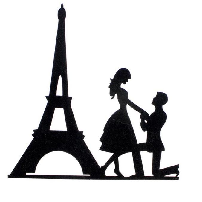 Cake Topper Couple Eiffel Propose Topper Kue Lamaran Pernikahan Sweet