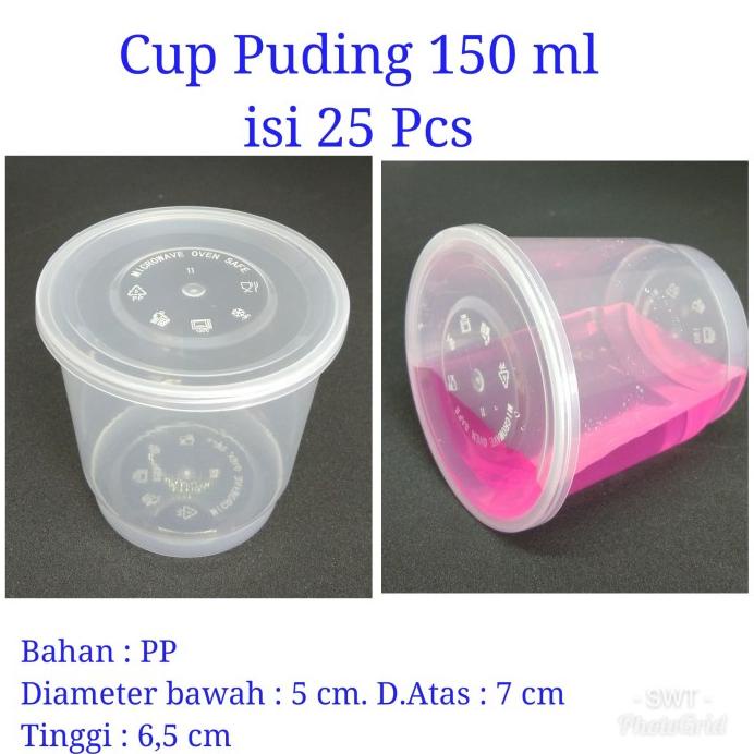 Mutakhir Gelas Plastik 150 Ml / Cup Puding / Cup Merpati 150 Ml