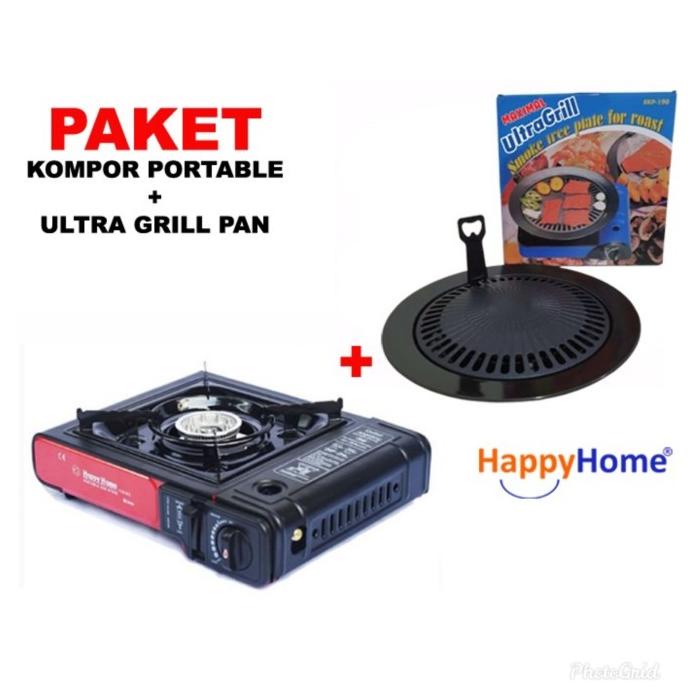 New Paket Kompor Portable Bbq Ultra Grill Pan Original