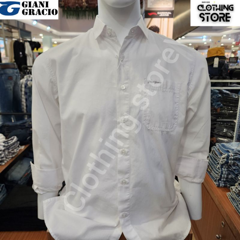 GIANI GRACIO ORIGINAL kemeja pria lengan panjang putih G7300300209